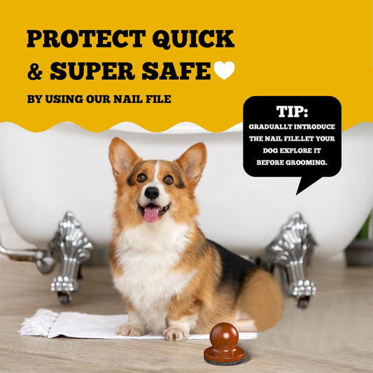 Dog Nail File, Cat Nail File, Dog Nail File Board - Stress-Free Nail Filing for Dogs, Nail File for Dogs, Dog Scratch Pad for Nails, Made from 100% Real Wood Pawvara