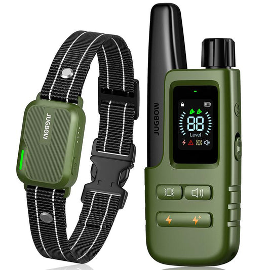 JUGBOW Dog Training Collar 4200FT Dog Training Behavior Aid, Remote IPX7 Waterproof with 4 Training Modes, Outdoor Rechargeable E-Collar DT61 Pawvara