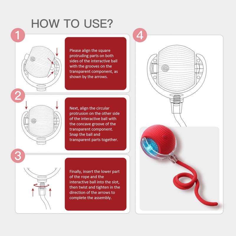 Interactive Cat Toy Ball: Automatically rolling electric ball, suitable for indoor cats/dogs, brings the fun of chasing tails. Motion sensing, keeps pets busy and enjoys rich sports stimulation. Great pet gifts/supplies. Pawvara