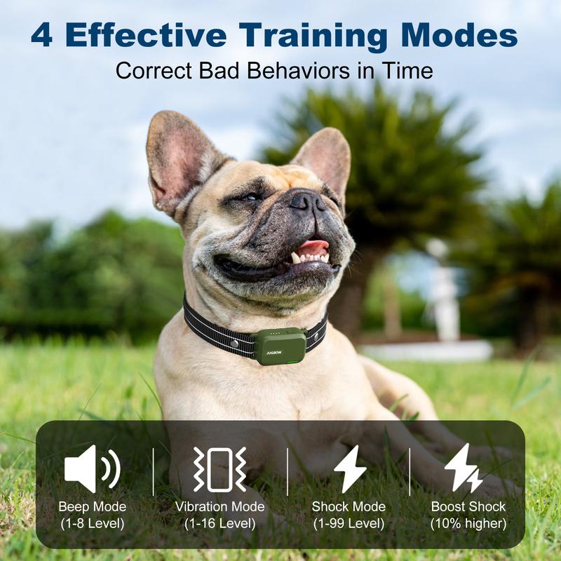 JUGBOW Dog Training Collar 4200FT Dog Training Behavior Aid, Remote IPX7 Waterproof with 4 Training Modes, Outdoor Rechargeable E-Collar DT61 Pawvara