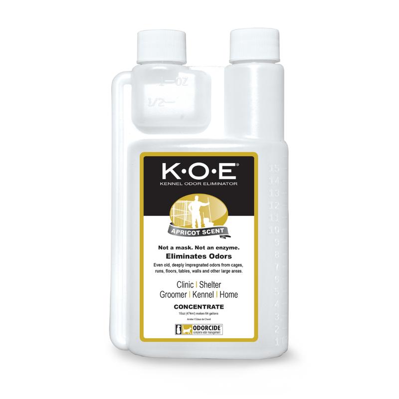 K.O.E. 16oz Concentrate - Kennel Odor Eliminator - Non-Enzymatic Formula, KOE, Apricot, Fresh Original Scent, 16 oz Pint [KOEA-P, KOEFS-P, KOE-P] Pawvara