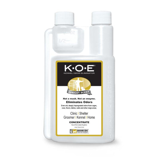 K.O.E. 16oz Concentrate - Kennel Odor Eliminator - Non-Enzymatic Formula, KOE, Apricot, Fresh Original Scent, 16 oz Pint [KOEA-P, KOEFS-P, KOE-P] Pawvara