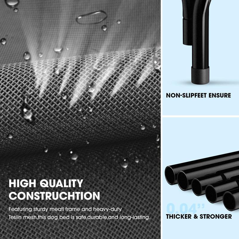 【VALUXE】Elevated Dog Bed for Large Dogs,Cooling Pet Cot with Breathable Mesh & Durable Frame,Easy to Clean Raised Pet Mats for Indoor & Outdoor Home Pawvara