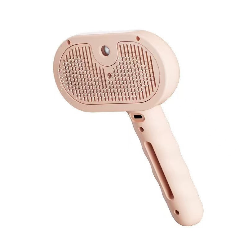 Pet Spray Hair Removal Comb, 1-piece pet hair brush, pet hair cleaning brush with shedding button, cat brush, dog brush, cat and dog beauty and massage comb, pet supplies Pawvara