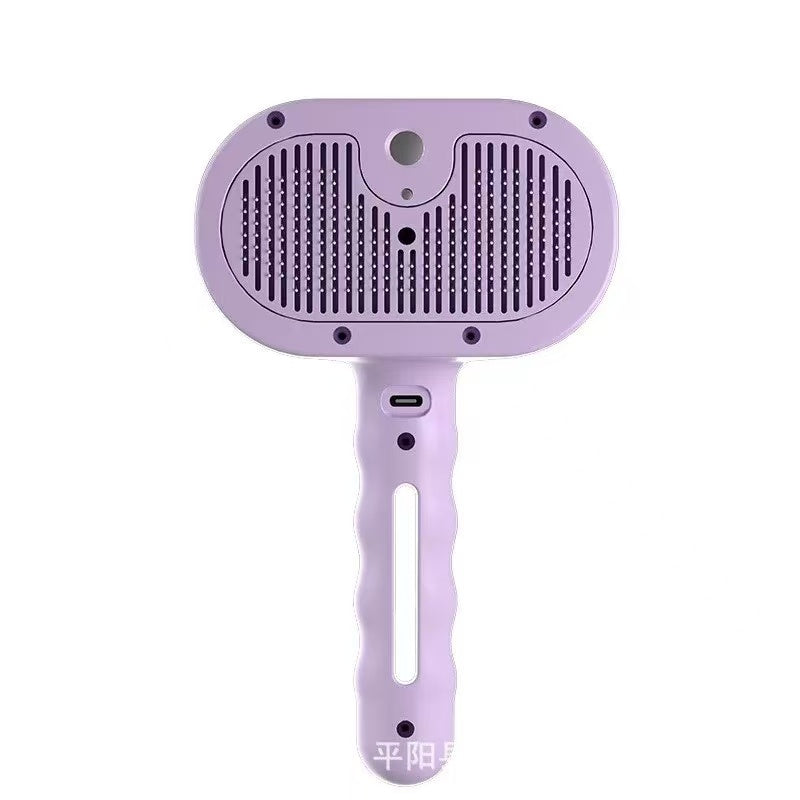 Pet Spray Hair Removal Comb, 1-piece pet hair brush, pet hair cleaning brush with shedding button, cat brush, dog brush, cat and dog beauty and massage comb, pet supplies Pawvara